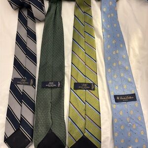 Brooks Brothers Classic Tie Collection - Black, Green, Lime, Blue
